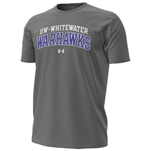 Underarmor T-Shirt UW-Whitewater over Warhawks Block Letters -  heathergrey